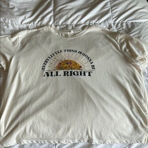 Maurices Cream Short Sleeve Tee with Graphic Design